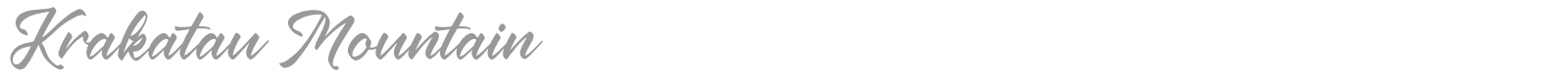Krakatau Mountain font preview
